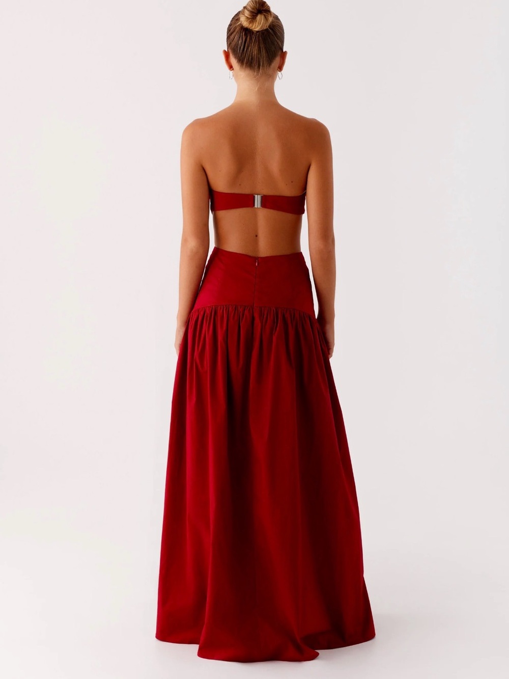 Peppermayo Strapless Red Cutout Maxi Dress - Picture 3 of 3